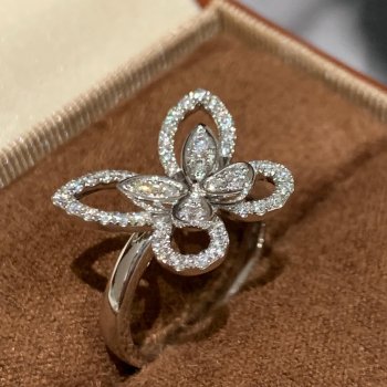 LF644 蝴蝶钻石精品戒...