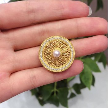 足金-六字真言吊坠