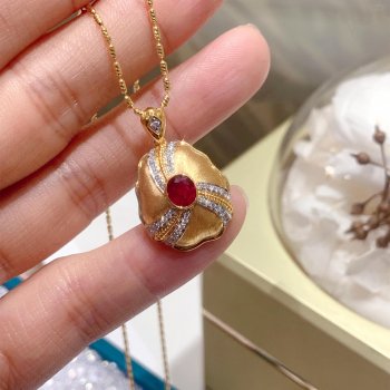 YP2548 分色红宝石吊...